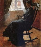 Edvard Munch Karen auntie sitting a rocking chair oil painting